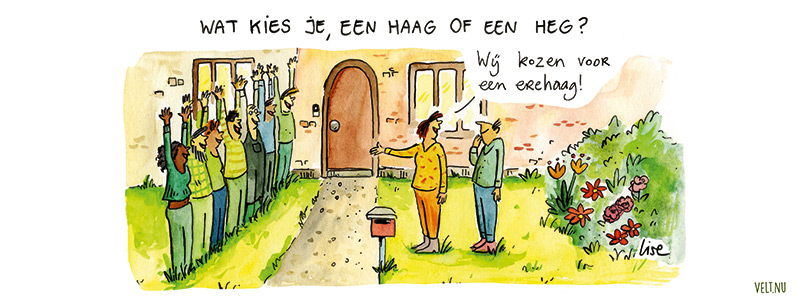 cartoon haag tuin